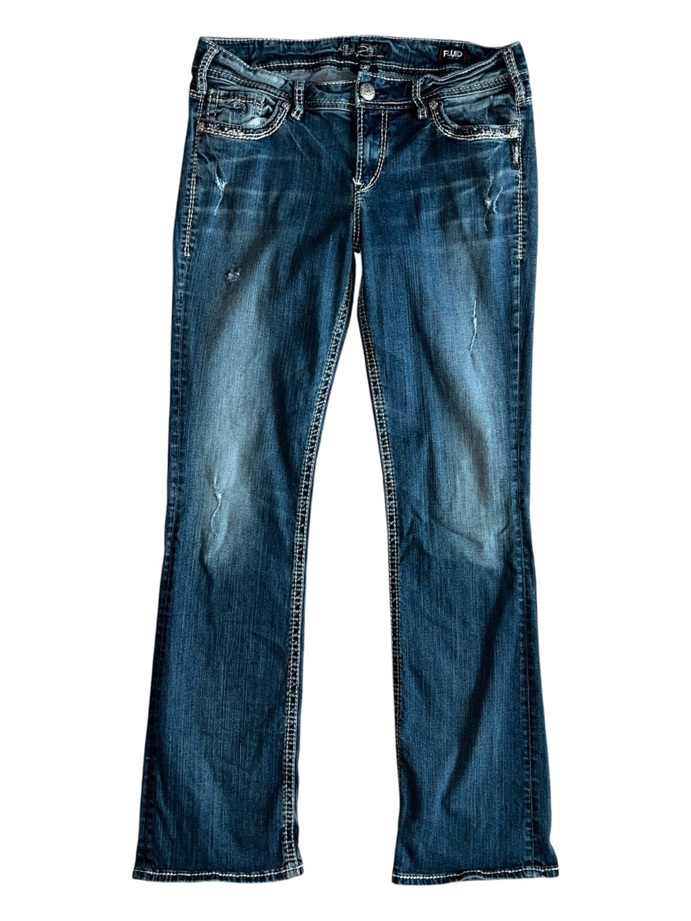 Silver Jeans Dark Blue Boot Cut Jeans Size 33x33